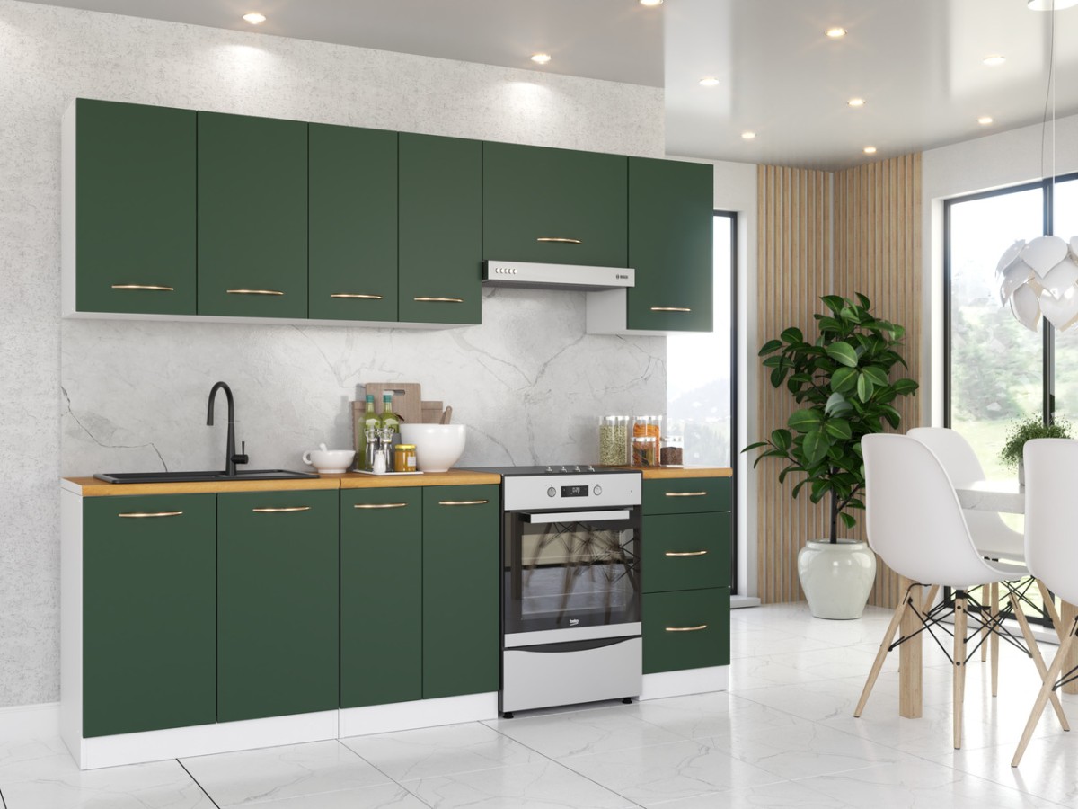 Nova Kitchen Muza 240 cm — Grön + Vit