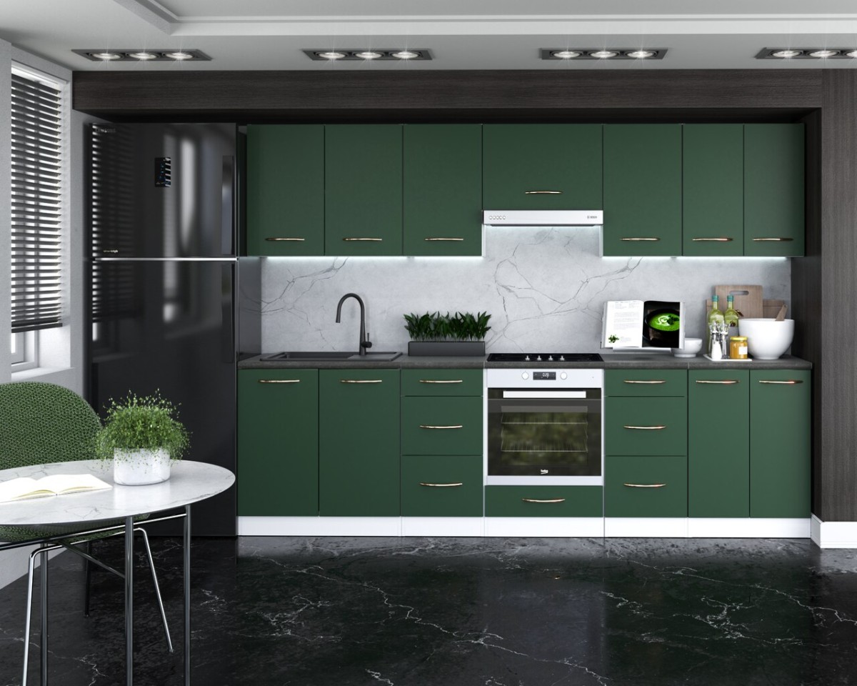 Nova Kitchen Muza 280 cm — Grön + Vit